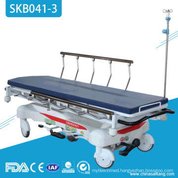 SKB041-3 Hospital Patient Luxury Hydraulic Electrostatic Spray Steel Transportation Trolley